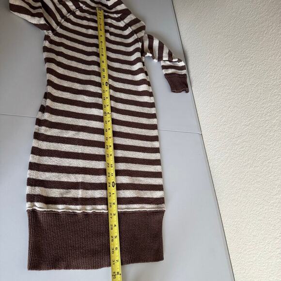 Vintage Y2K Hollister Brown Stripped Hooded Henley Bella Swan Shirt Sweater L - Picture 5 of 5